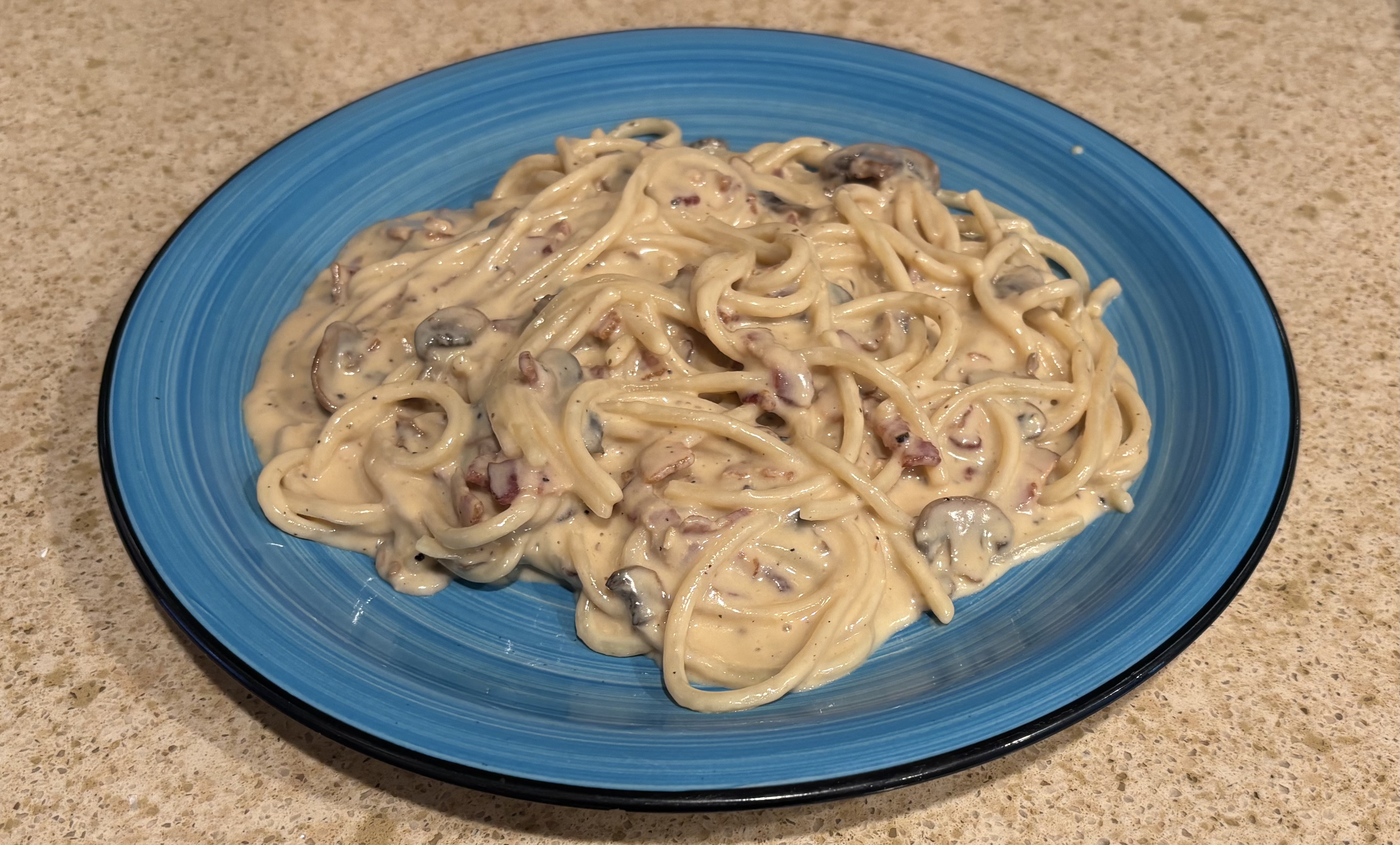 Mushroom and Bacon Pasta